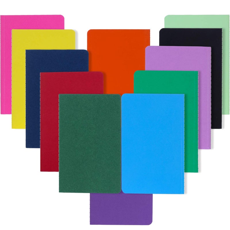 XYark Small Pocket Colorful Notebook Journal Bulk, College Ruled Lined Paper, Travel Journal Set for Traveler, Kids, Students and Office, Writing Diary Subject Notebooks, 3.5Ã—5.5 inch, 12 Pack - Image 1
